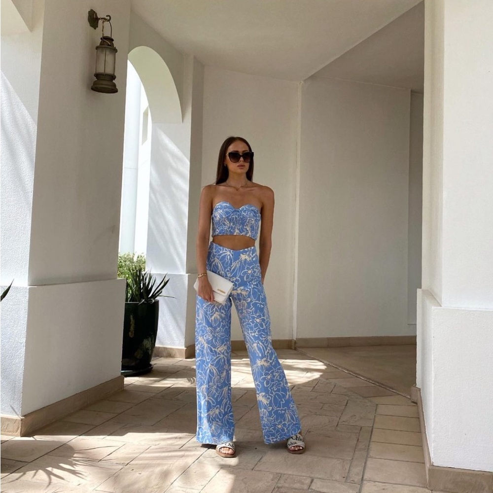 NWT Zara Linen Blend Crop Top